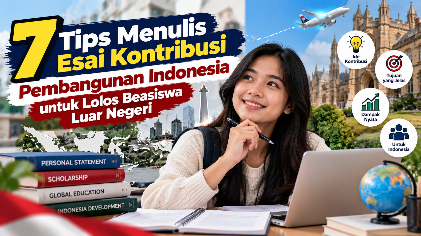 7 Tips Menulis Esai Kontribusi Pembangunan Indonesia untuk Lolos Beasiswa Luar Negeri
